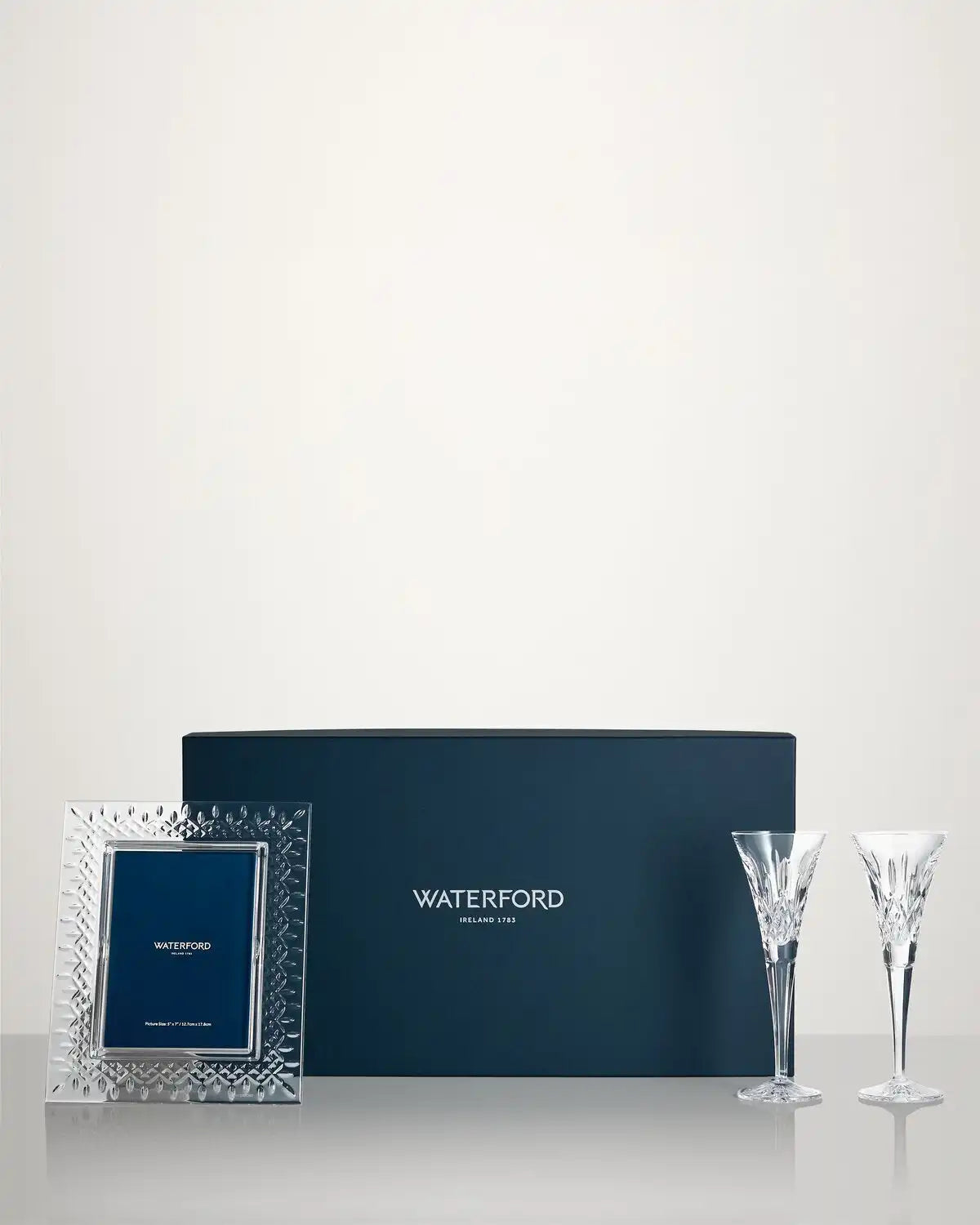 Lismore Picture Frame 5x7 & Toasting Flute, Set of 2