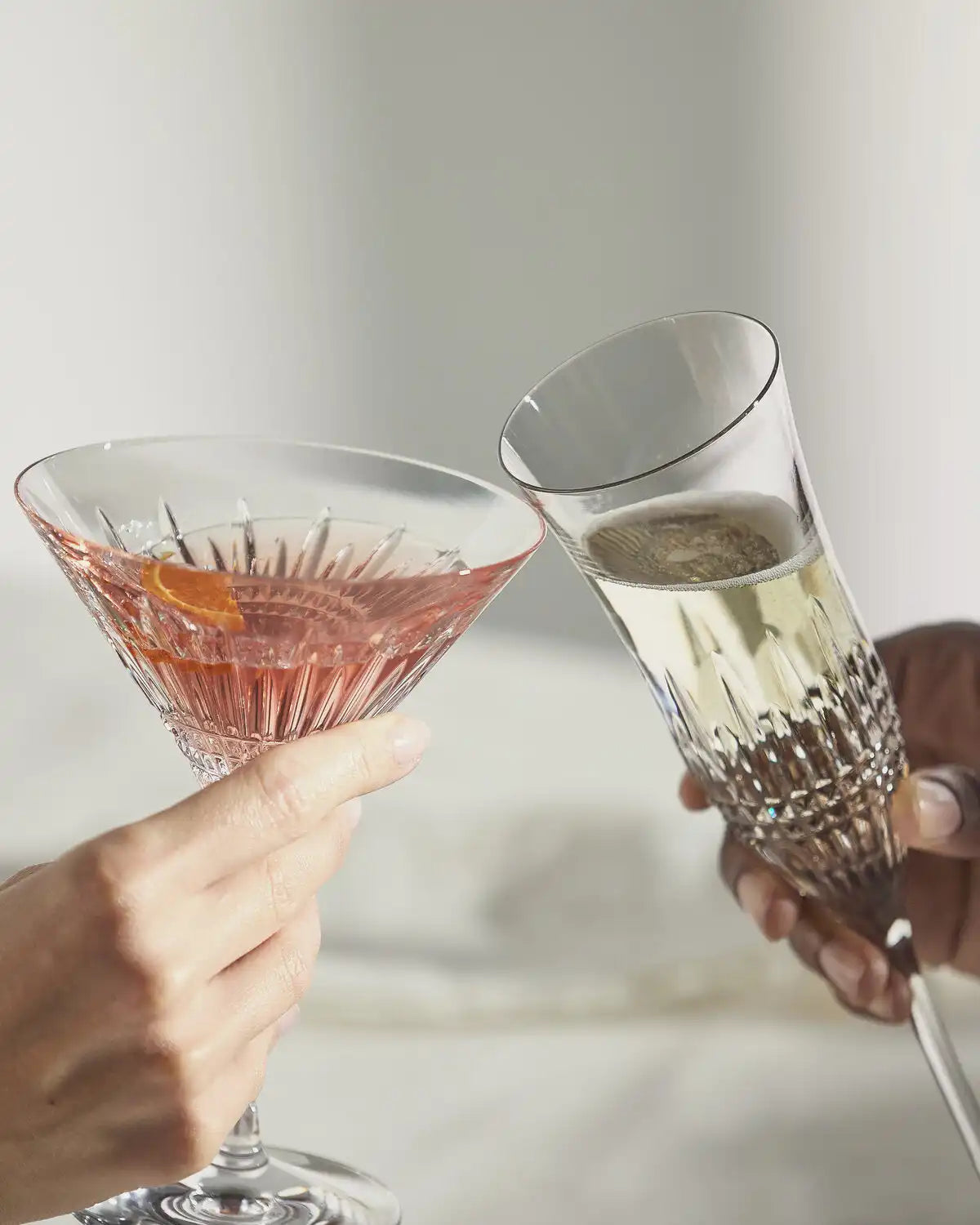 Lismore Diamond Essence Champagne Flute, Set of 2