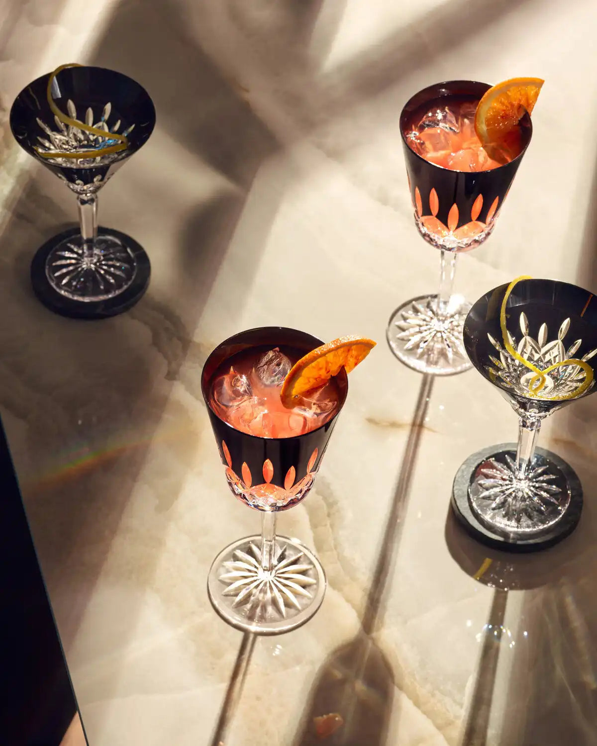 Lismore Black Martini, Set of 2