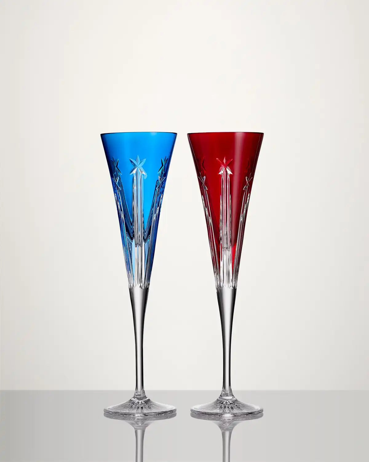 US250 Red & Blue Flute, Set of 2