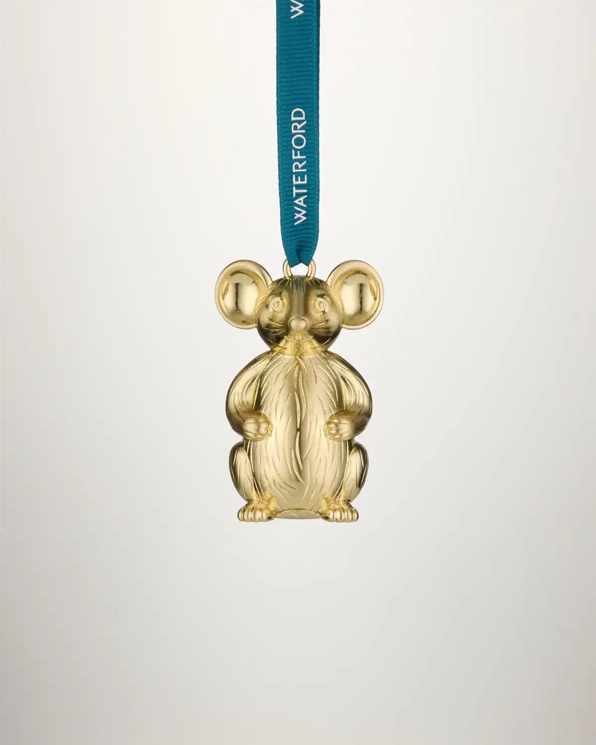 Christmas Mouse Golden Ornament