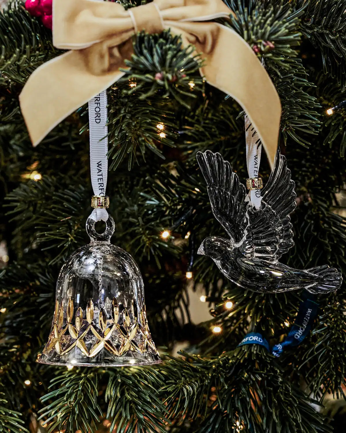 Christmas Lismore Bell Ornament Gilded