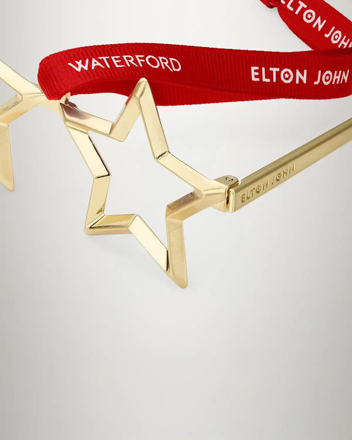 Christmas Elton John Star Glasses Golden Ornament