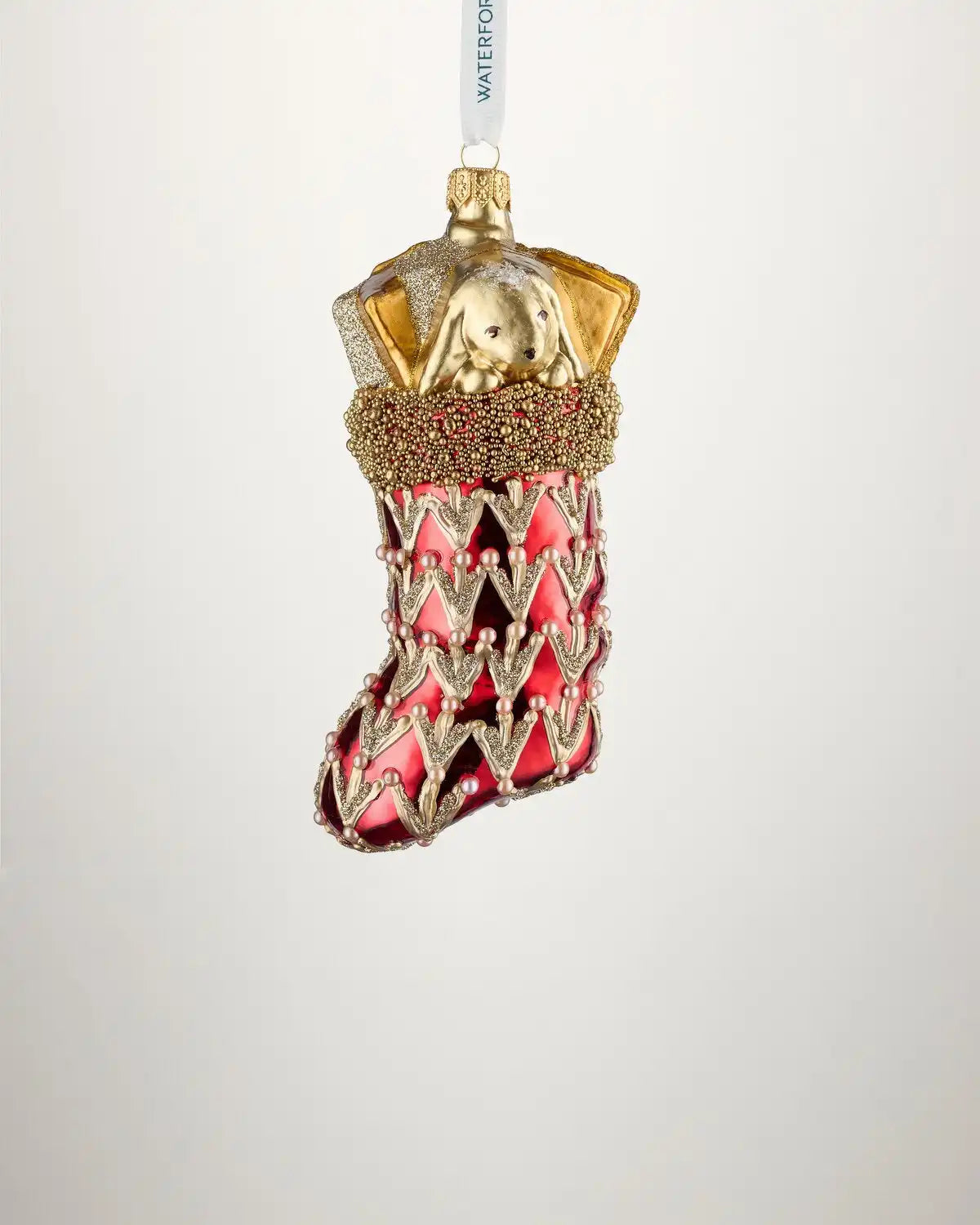 Christmas Holiday Heirlooms Red Filled Stocking