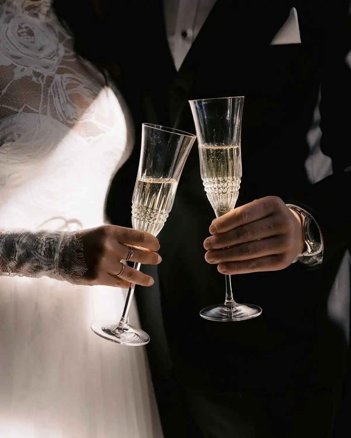Lismore Diamond Essence Champagne Flute, Set of 2