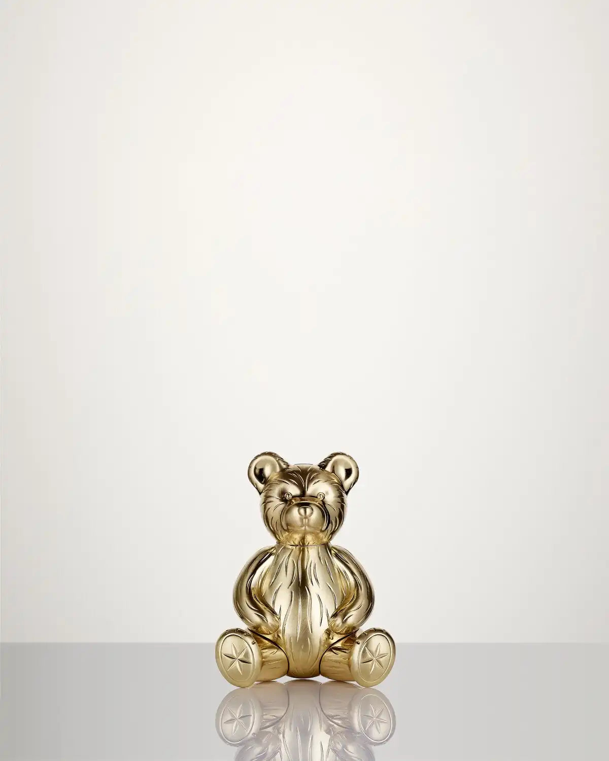 Christmas Standing Teddy Golden