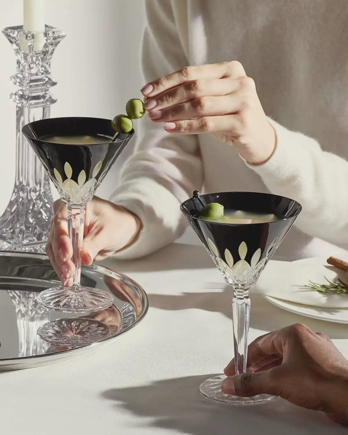 Lismore Black Martini, Set of 2