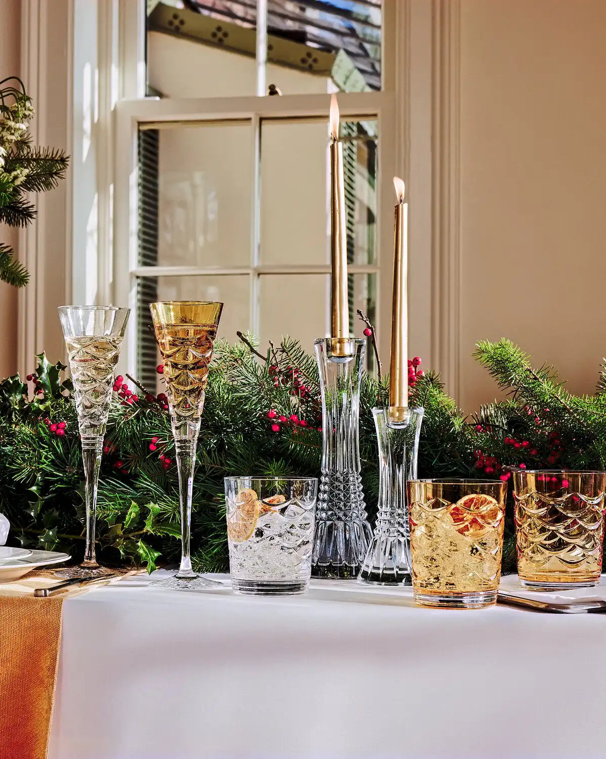 Christmas Winter Wonders Pinecone Double Old Fashioned, Gold