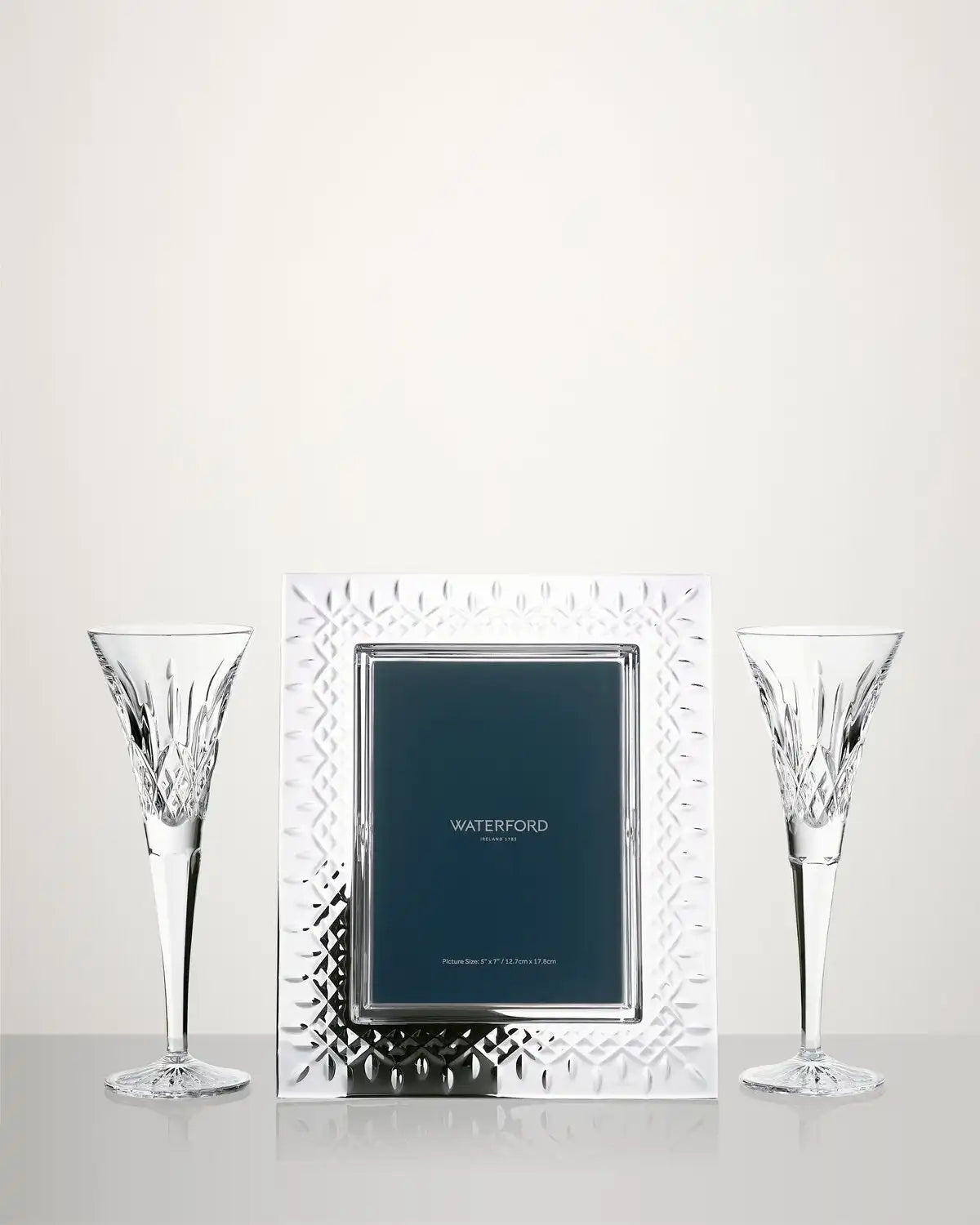 Lismore Picture Frame 5x7 & Toasting Flute, Set of 2