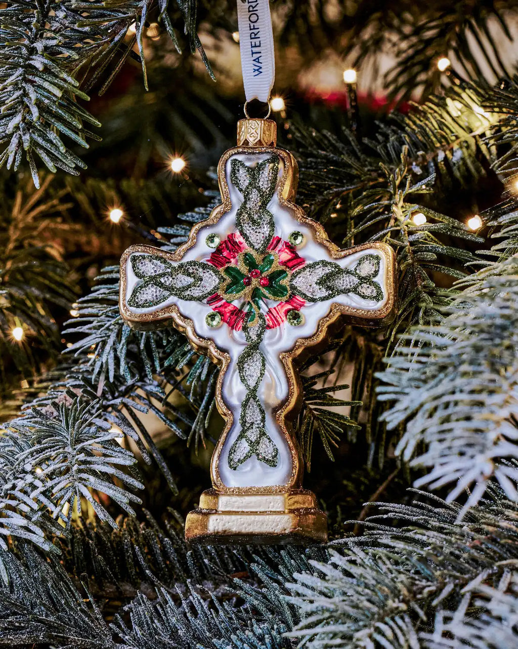 Christmas Holiday Heirlooms Standing Cross Ornament
