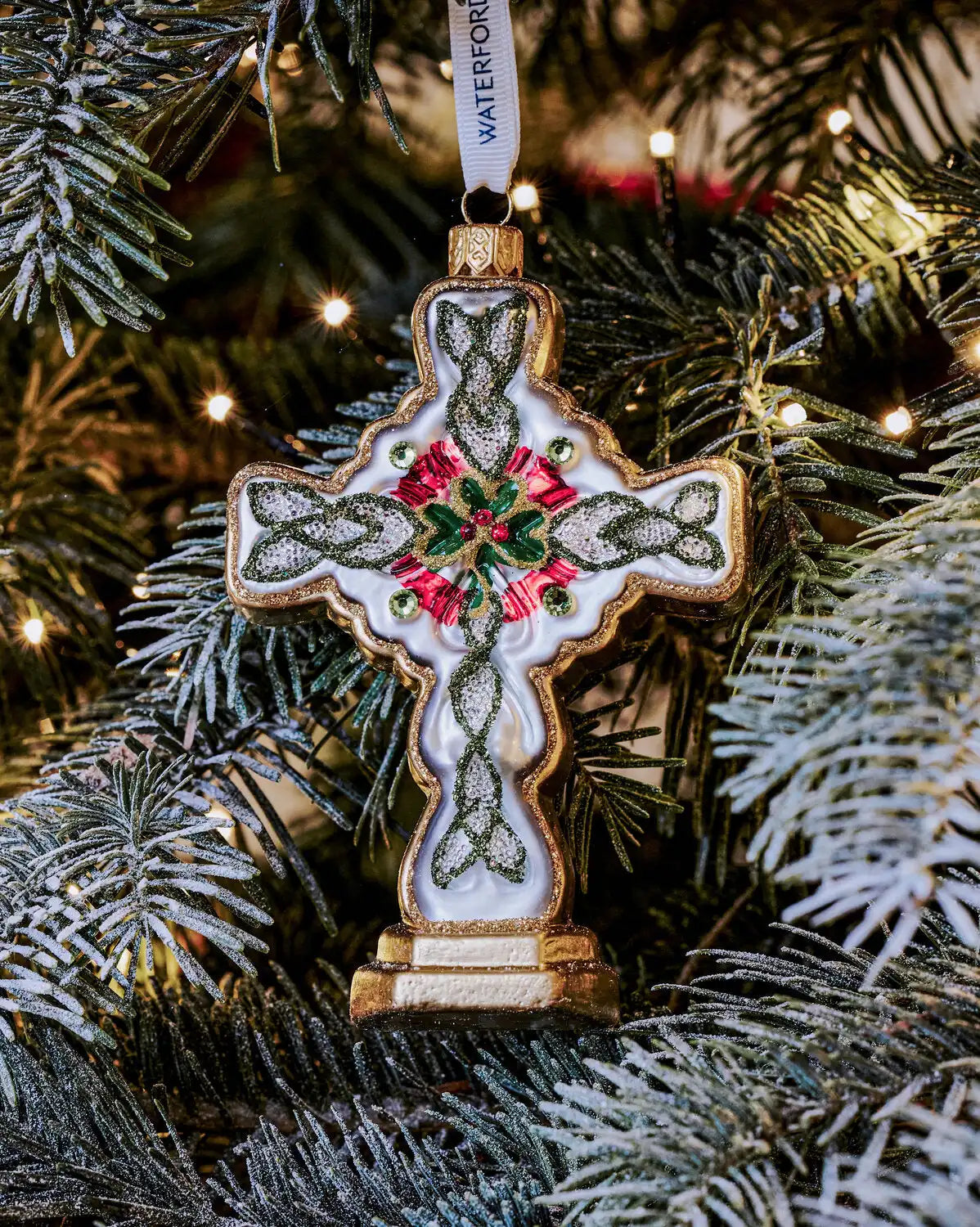 Christmas Holiday Heirlooms Standing Cross Ornament
