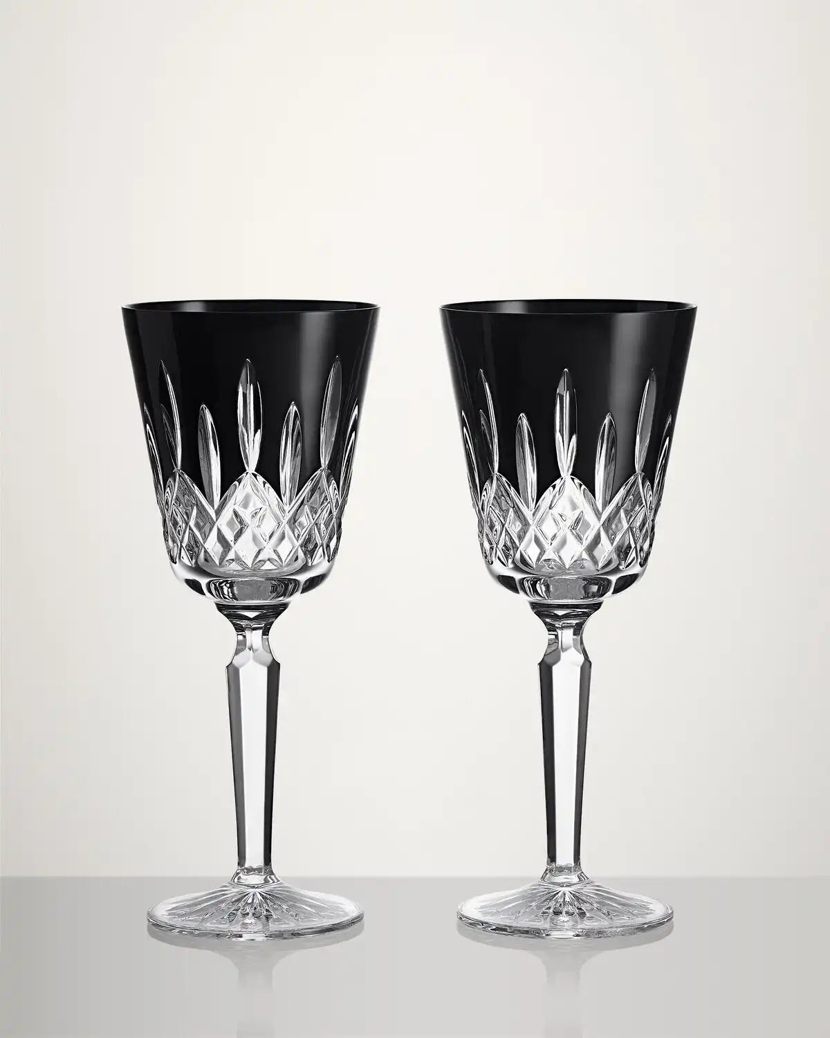 Lismore Black Goblet, Set of 2