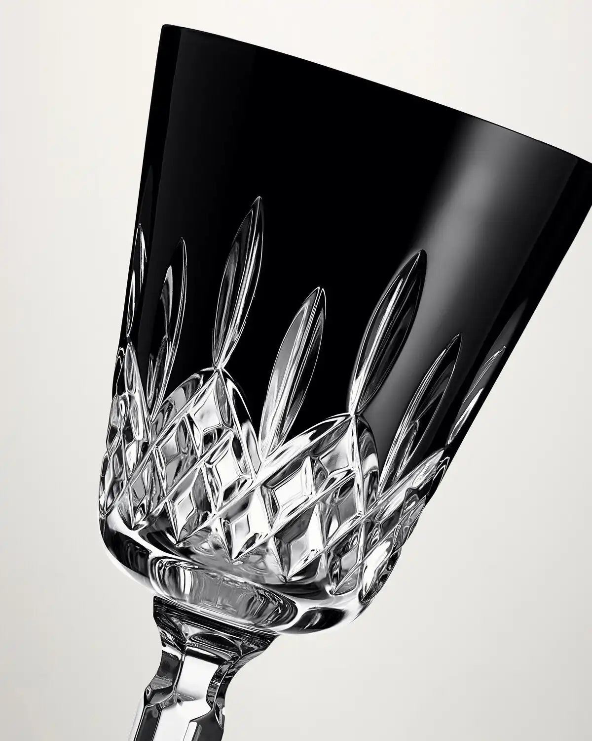 Lismore Black Medium Goblet, Set of 2