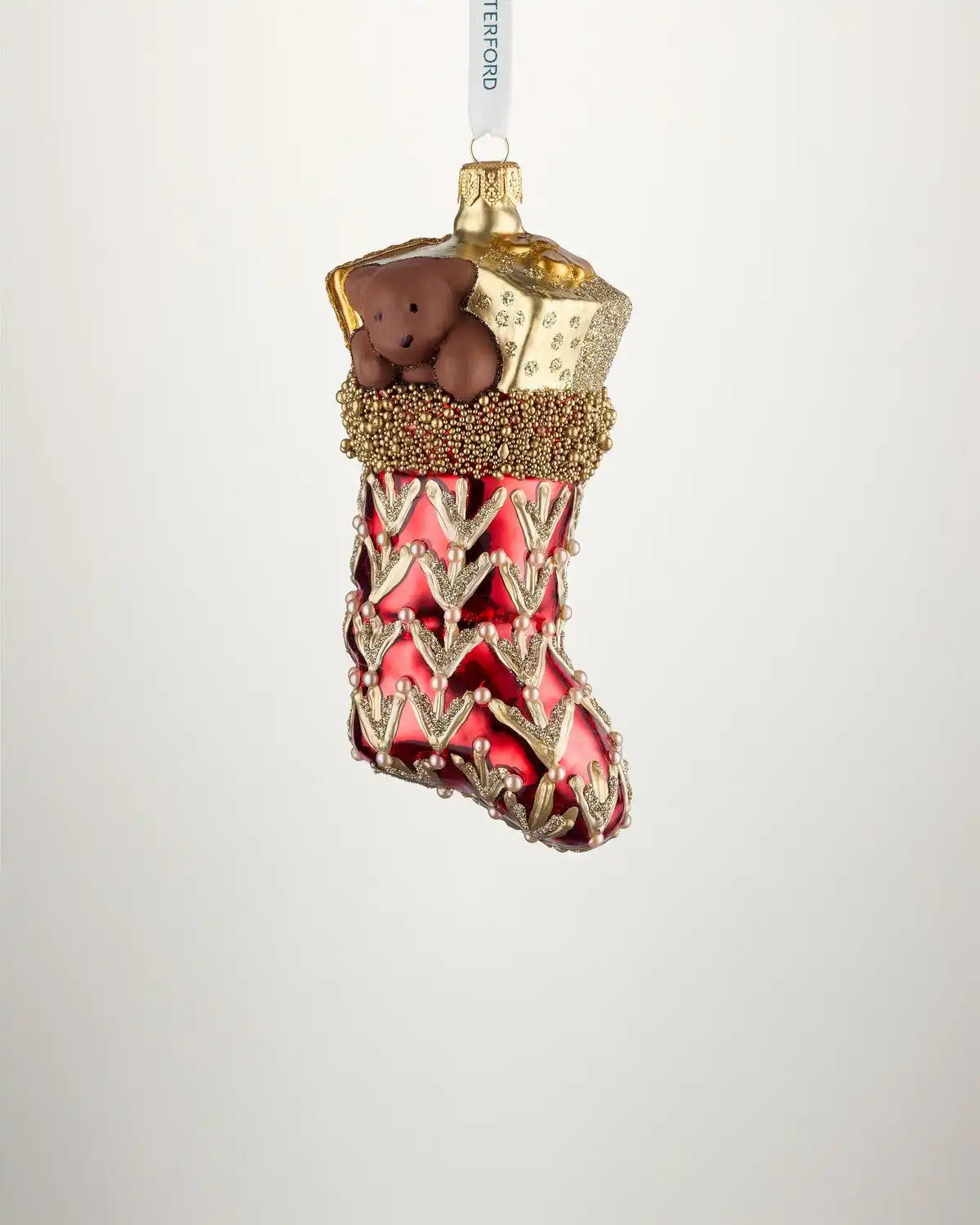 Christmas Holiday Heirlooms Red Filled Stocking
