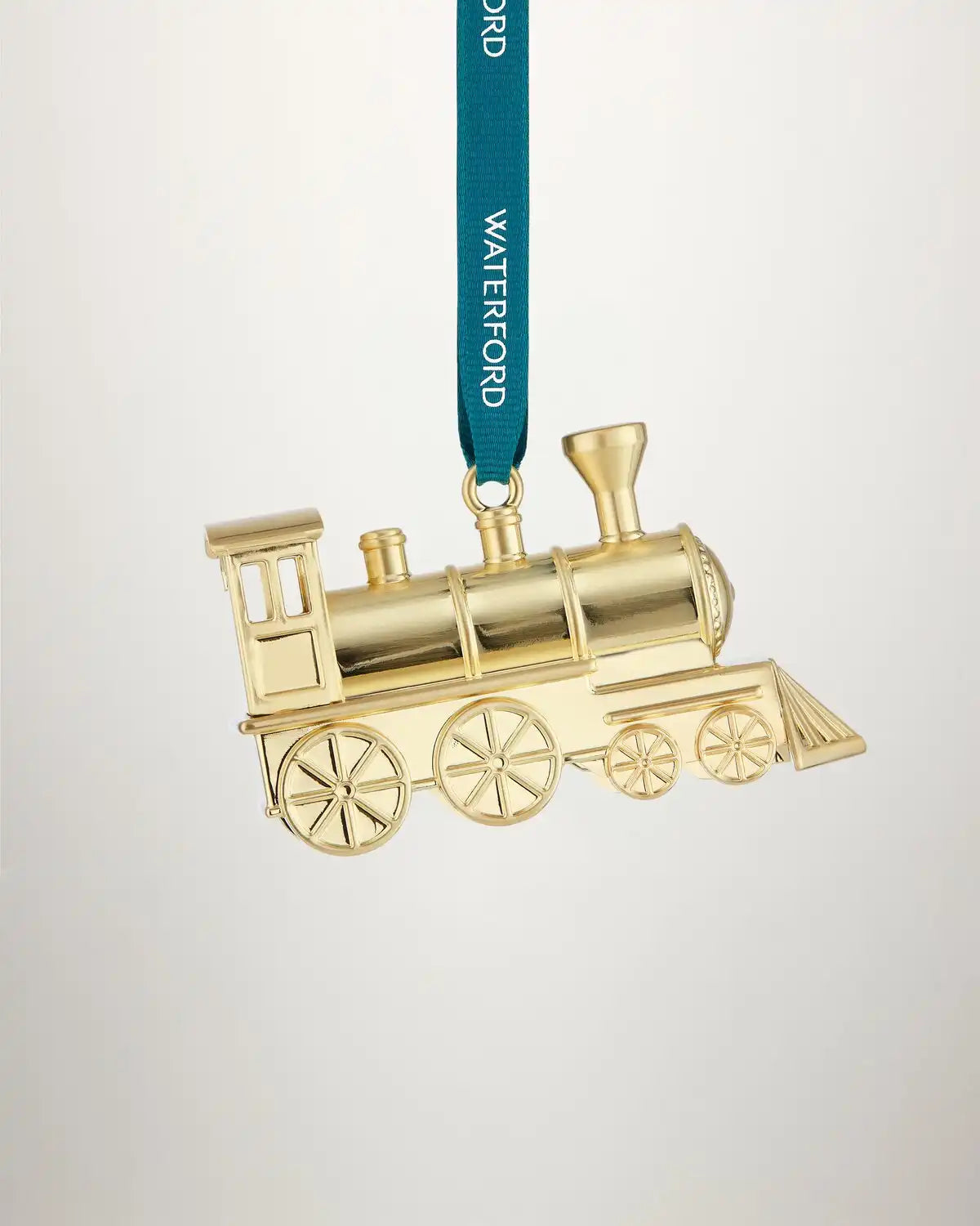 Christmas Steam Train Golden Ornament