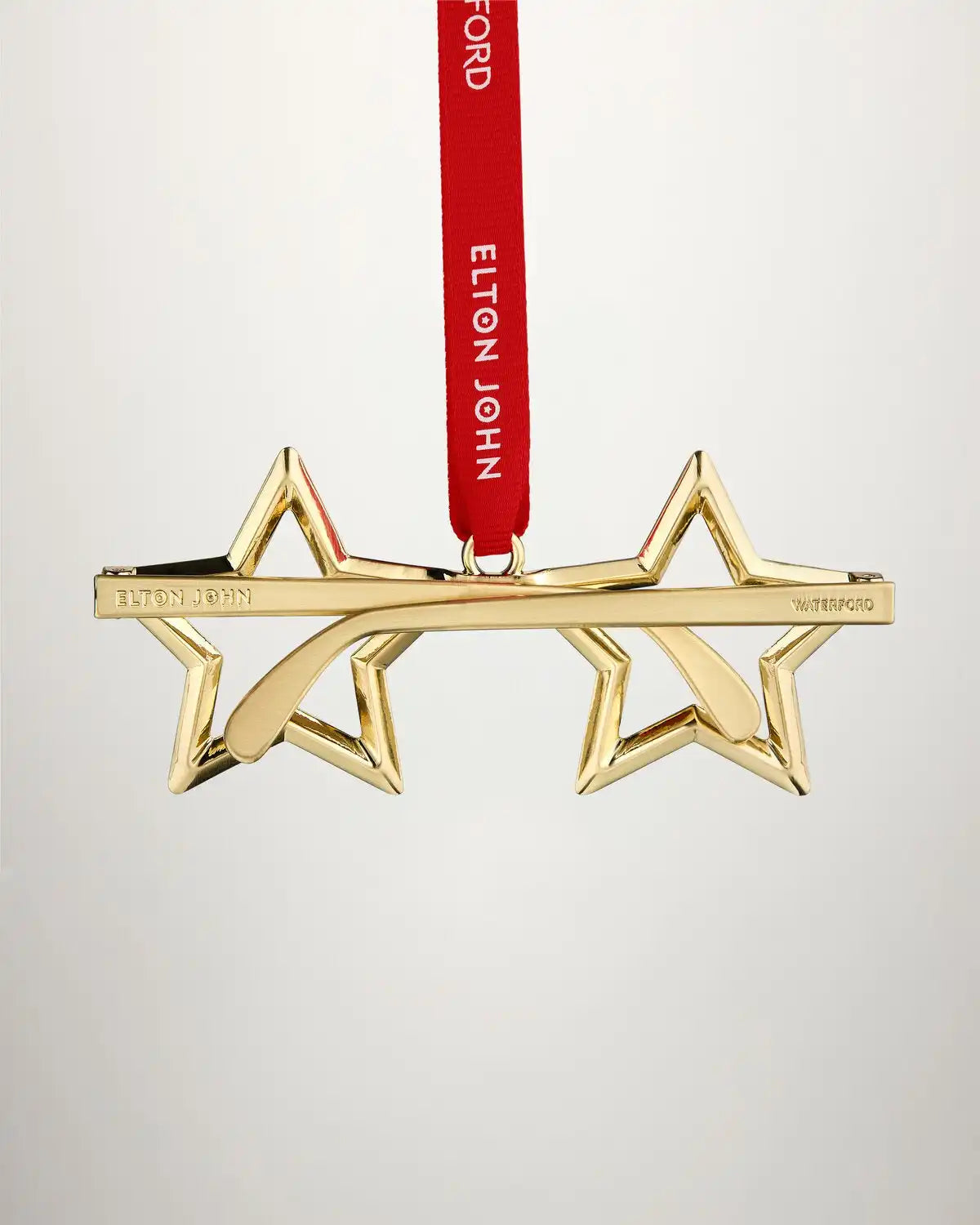 Christmas Elton John Star Glasses Golden Ornament