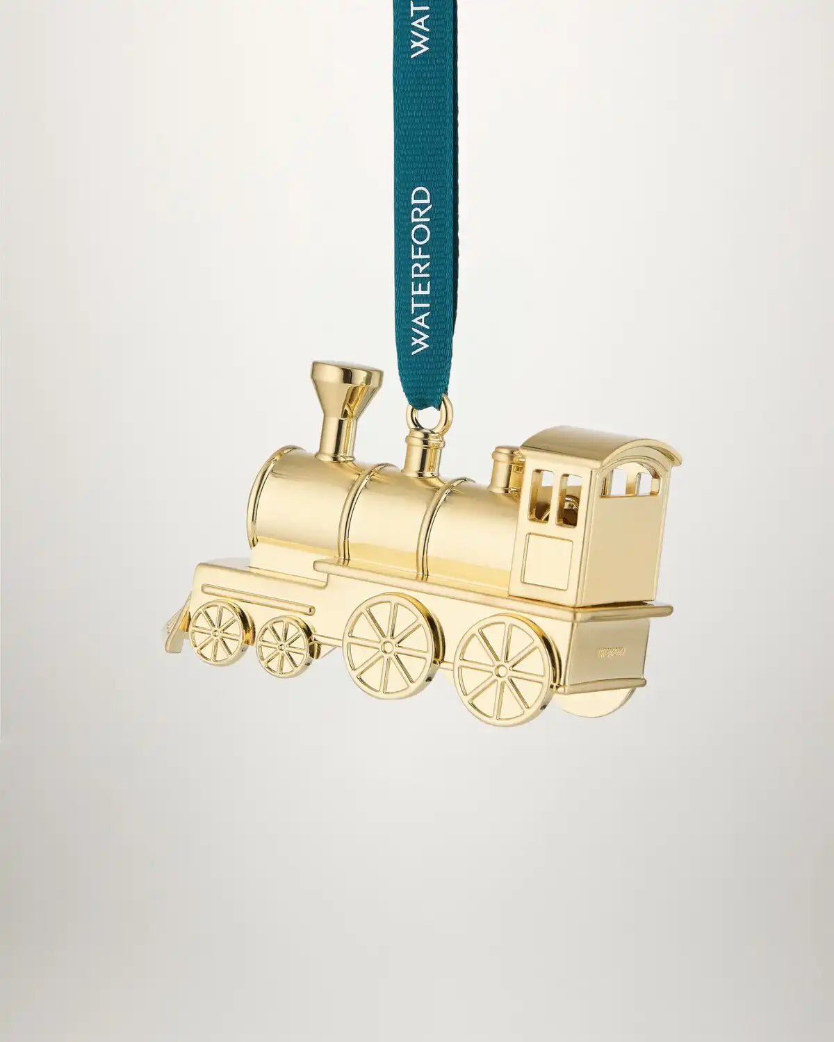 Christmas Steam Train Golden Ornament