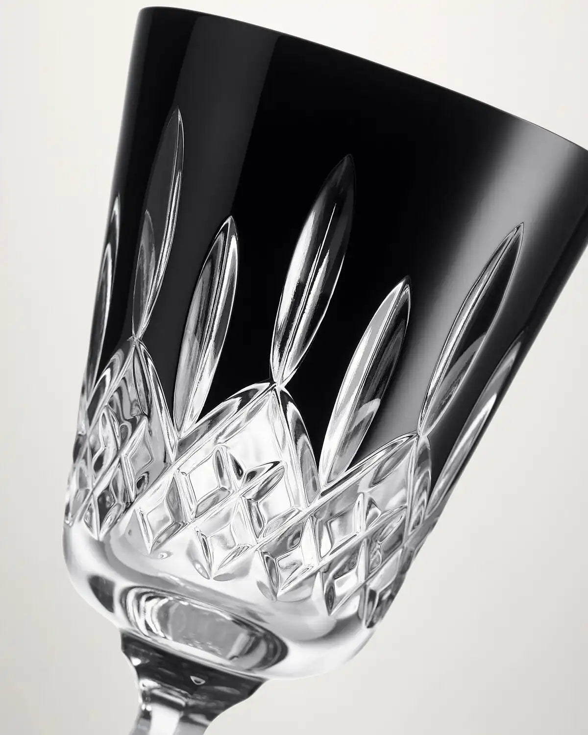 Lismore Black Goblet, Set of 2
