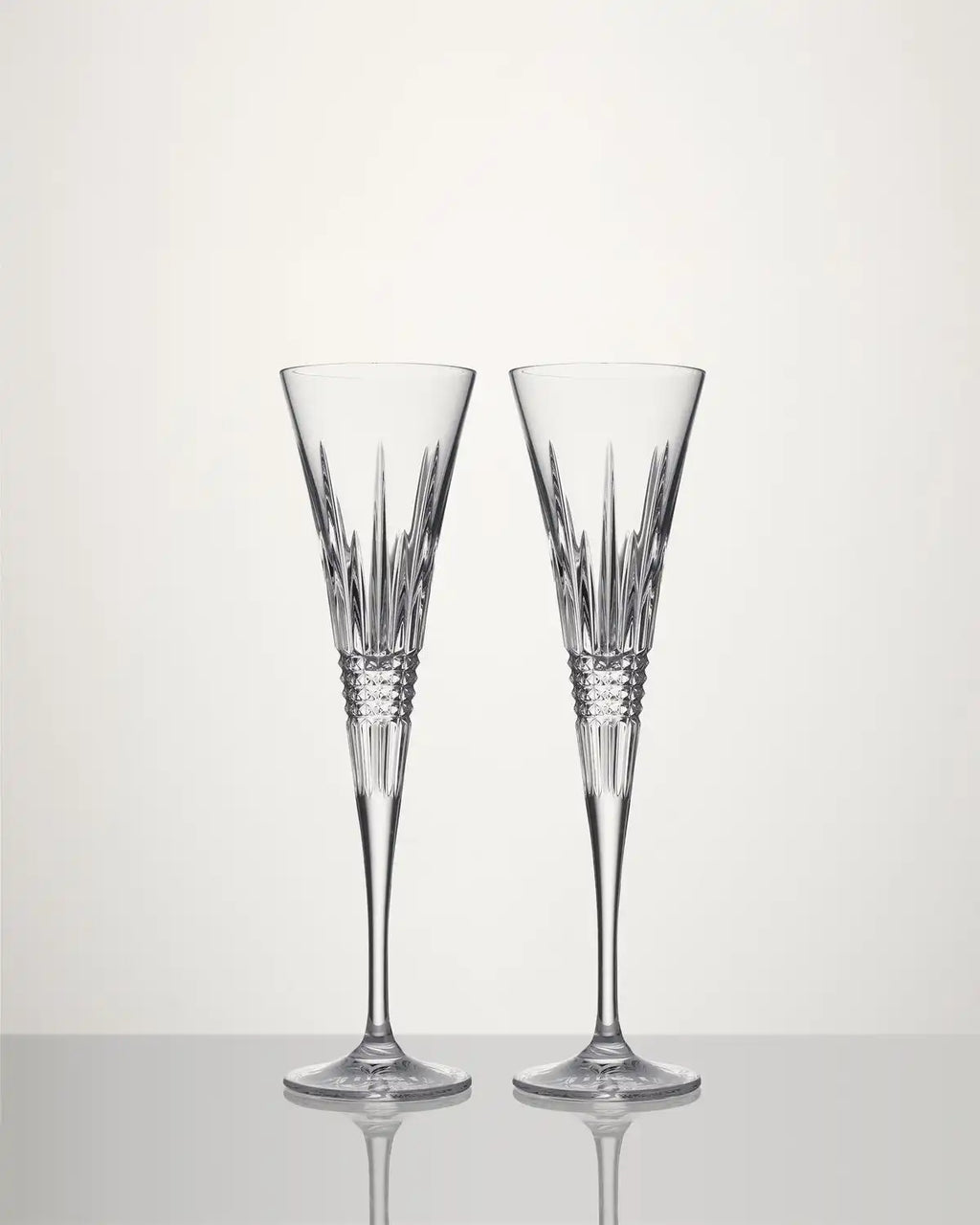 Christmas Times Square Flutes, Set of 2