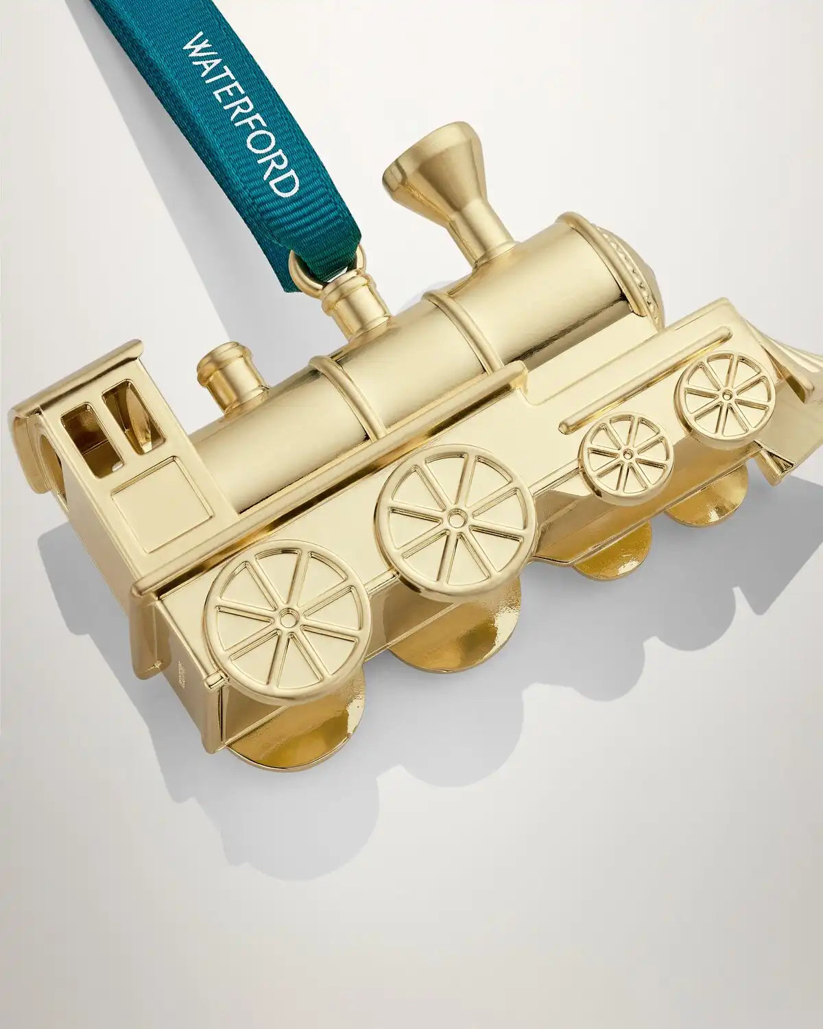 Christmas Steam Train Golden Ornament