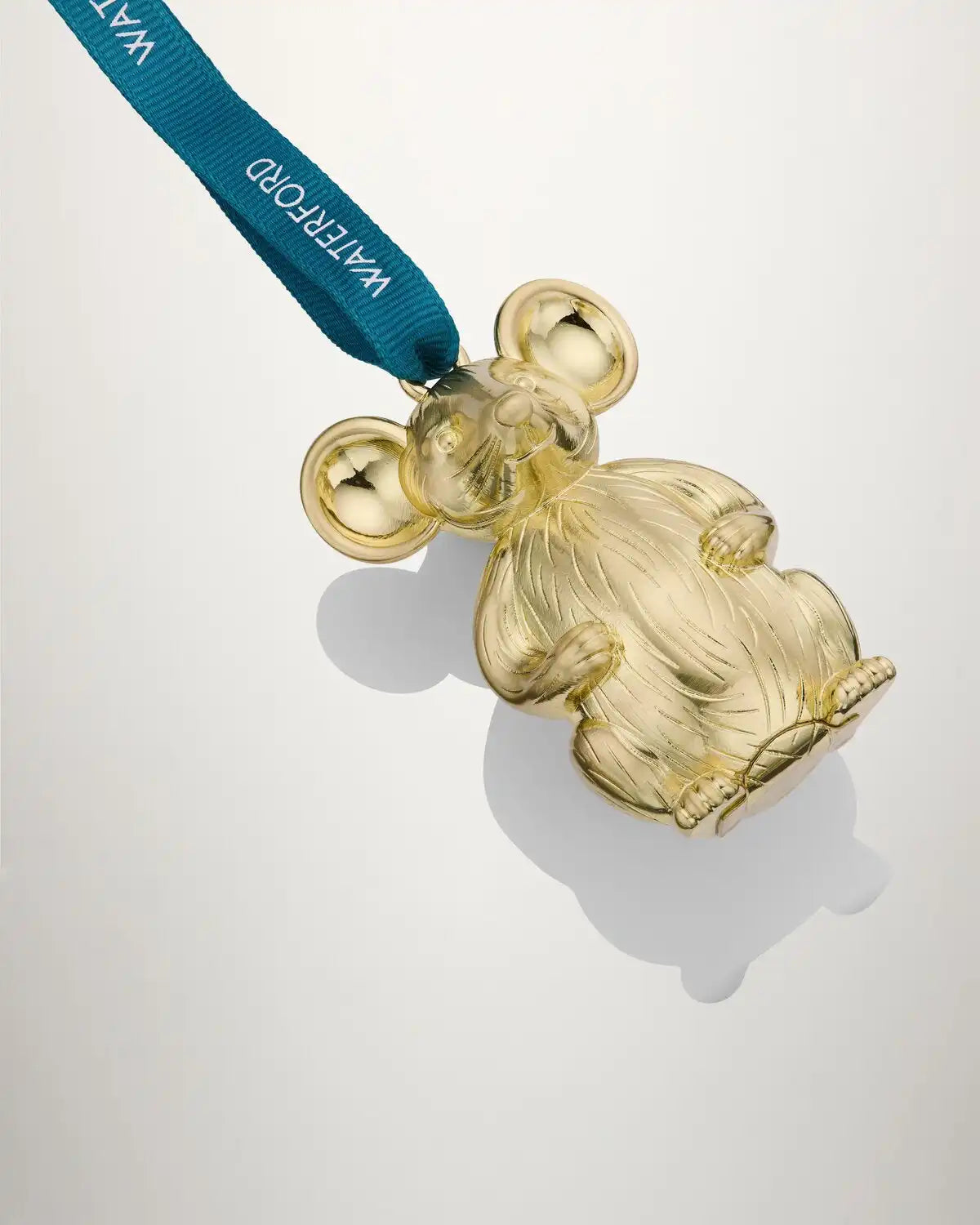 Christmas Mouse Golden Ornament