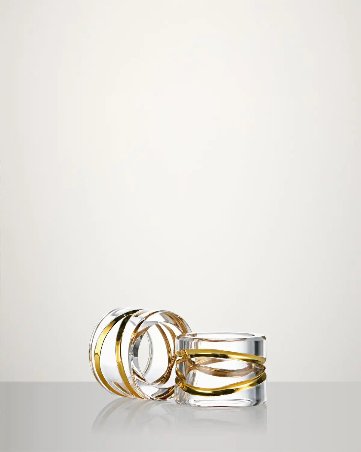 Aran Gilded Napkin Rings, Set of 2