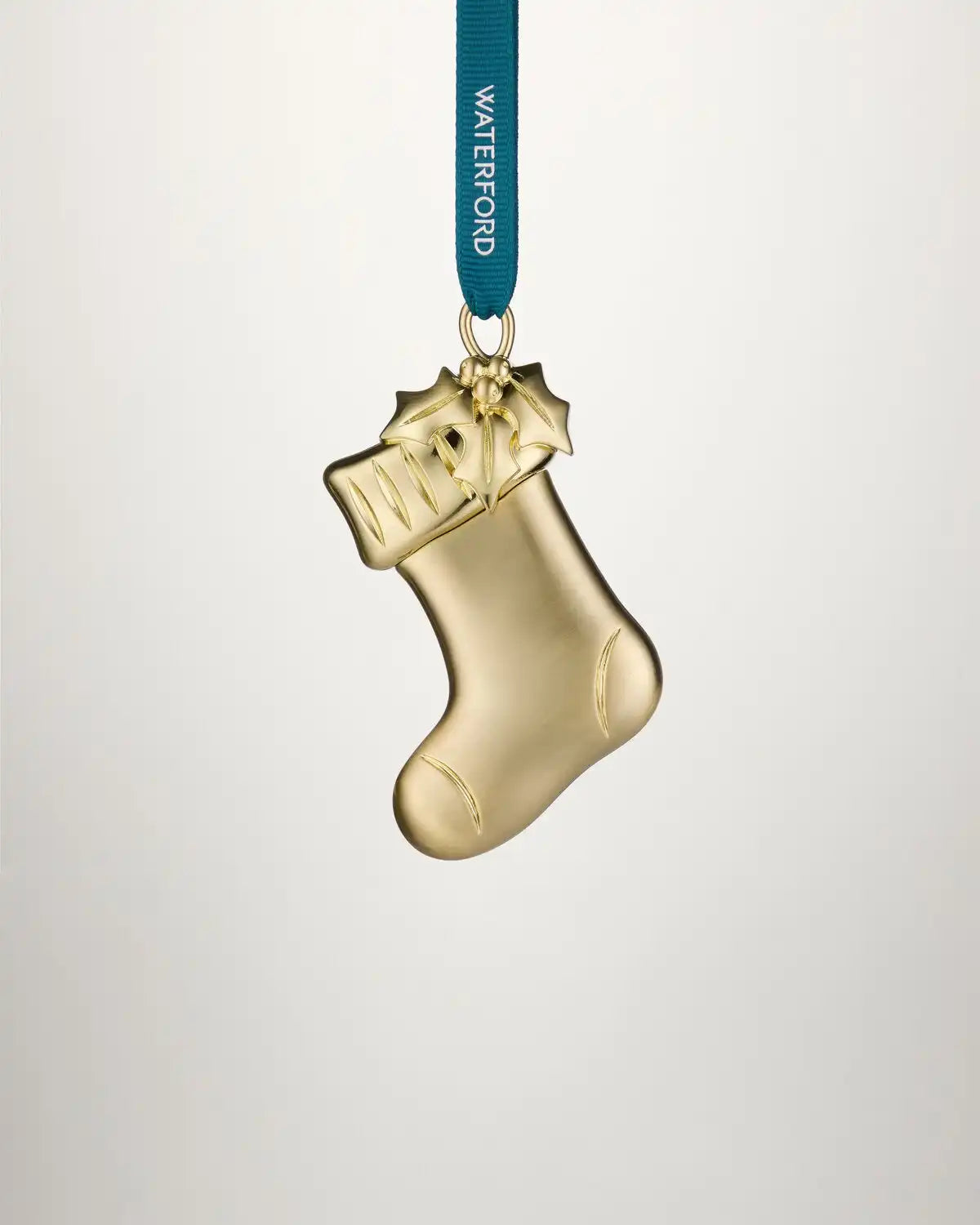 Christmas Stocking Golden Ornament