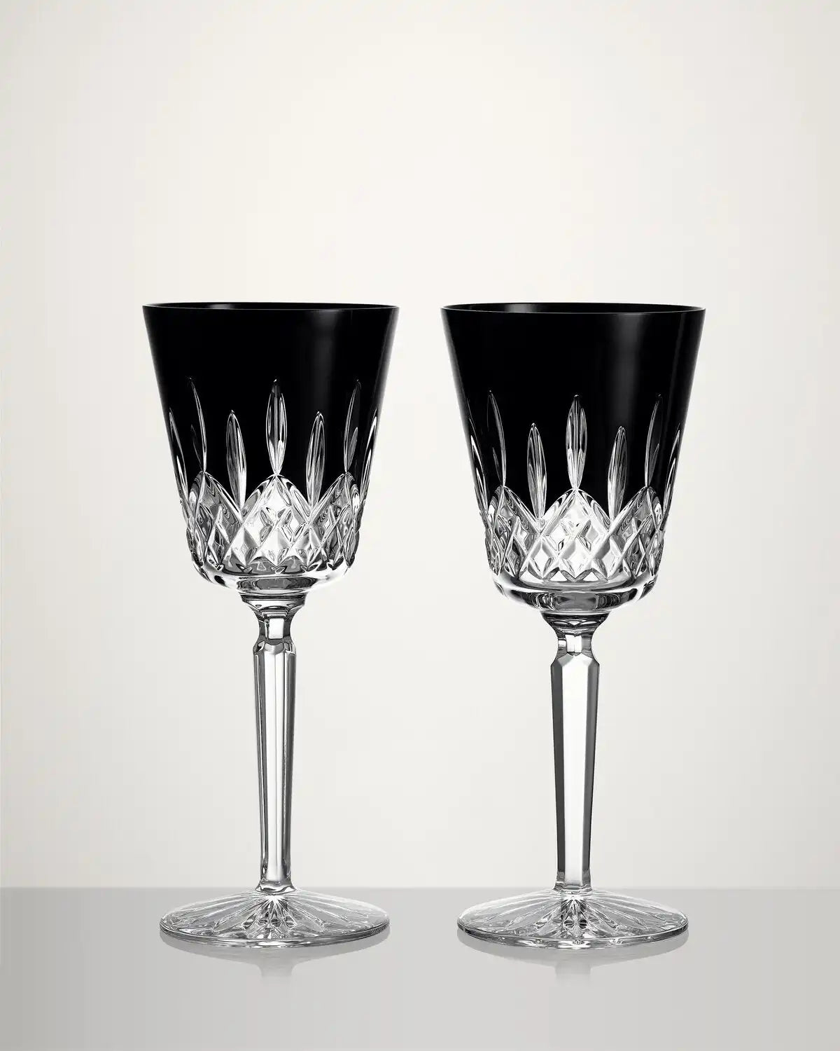 Lismore Black Large Goblet, Set of 2