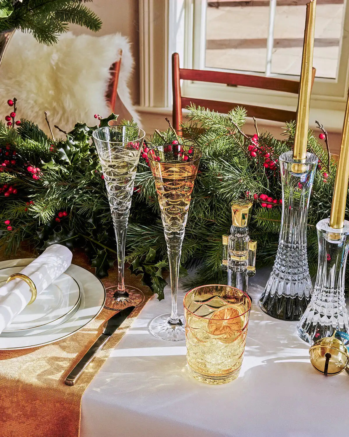 Christmas Winter Wonders Pinecone Double Old Fashioned, Gold