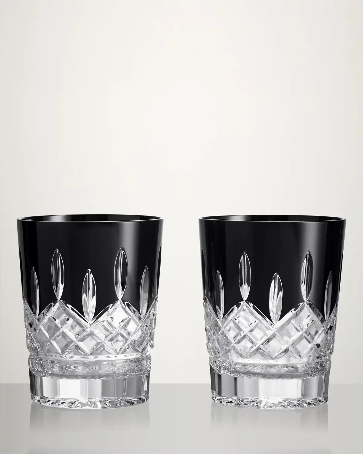 Lismore Black Double Old Fashioned, Set of 2