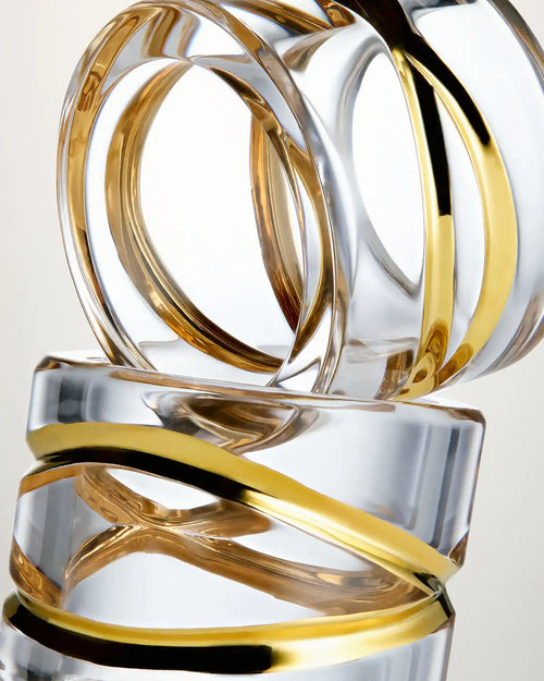 Aran Gilded Napkin Rings, Set of 2