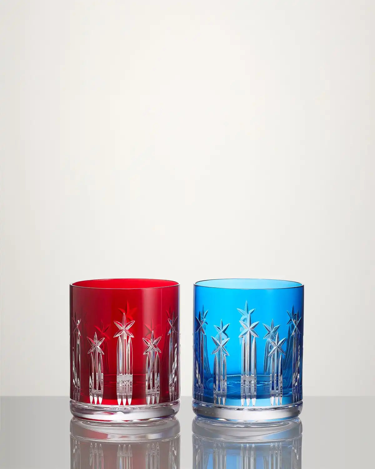 US250 Red & Blue Double Old Fashioned, Set of 2