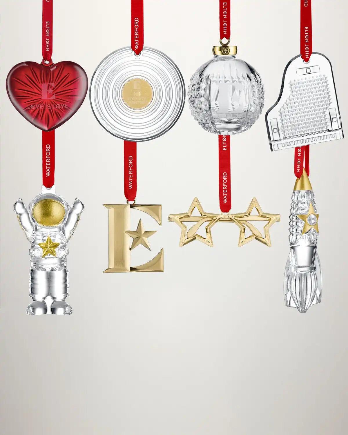 Christmas Elton John Ornaments, Set of 8