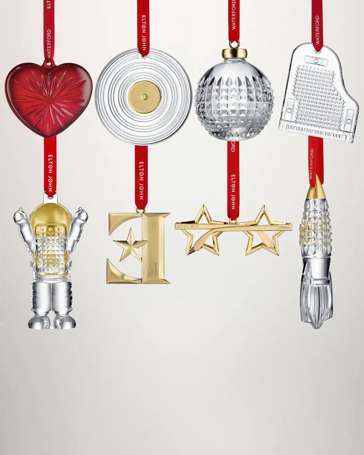 Christmas Elton John Ornaments, Set of 8
