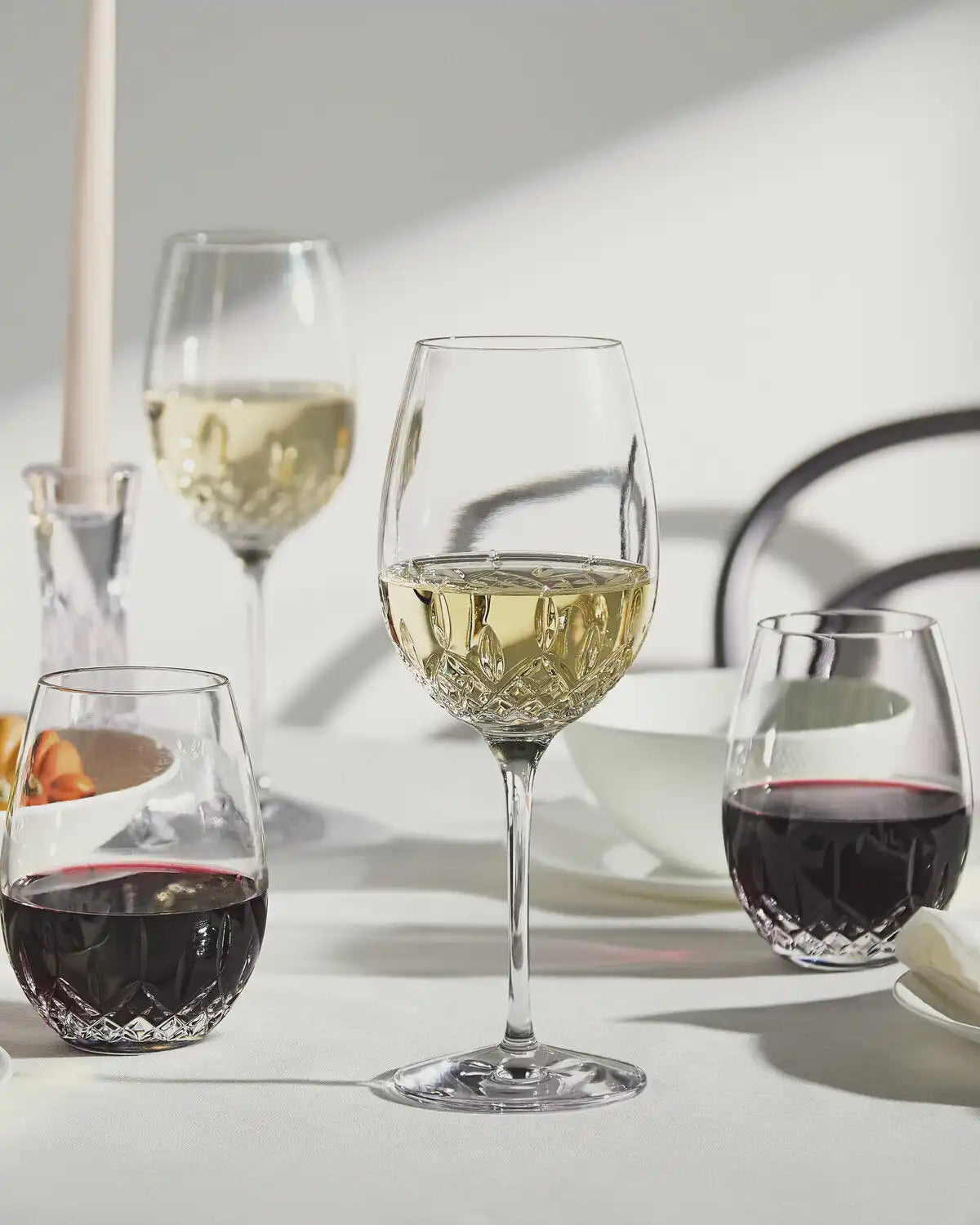 Lismore Essence Stemless Deep Red Wine, Set of 2